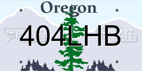 404LHB Oregon License Plate