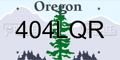 404LQR Oregon License Plate