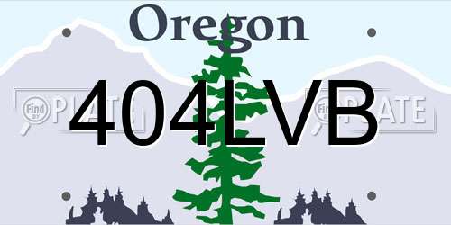 404LVB Oregon License Plate