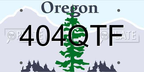 404QTF Oregon License Plate