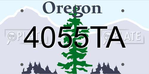4055TA Oregon License Plate