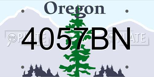 4057BN Oregon License Plate