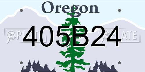 405B24 Oregon License Plate