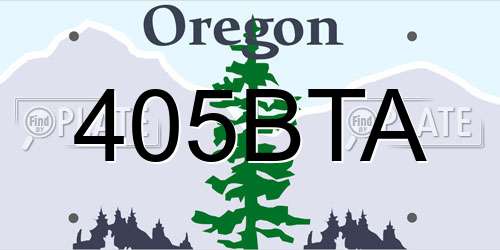 405BTA Oregon License Plate