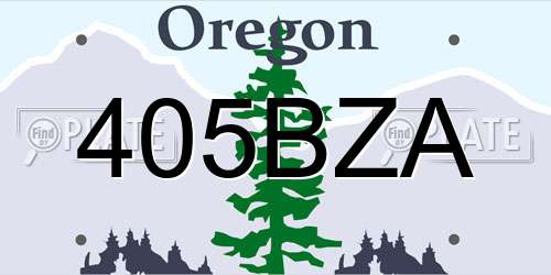 405BZA Oregon License Plate