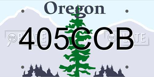 405CCB Oregon License Plate