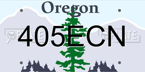 405ECN Oregon License Plate