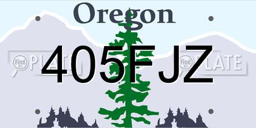 405FJZ Oregon License Plate