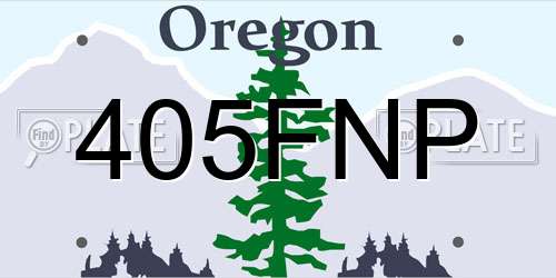 405FNP Oregon License Plate