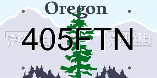 405FTN Oregon License Plate