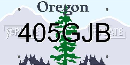 405GJB Oregon License Plate
