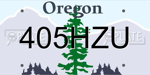 405HZU Oregon License Plate