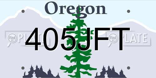405JFT Oregon License Plate