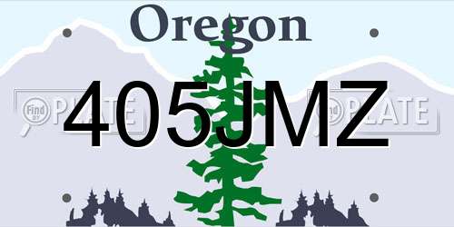 405JMZ Oregon License Plate