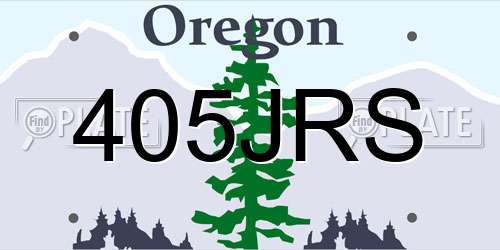 405JRS Oregon License Plate