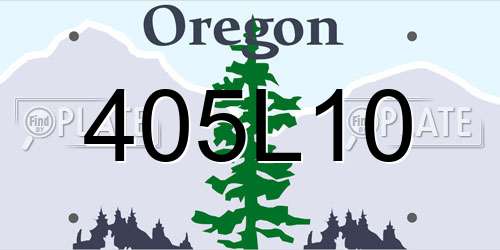405L10 Oregon License Plate