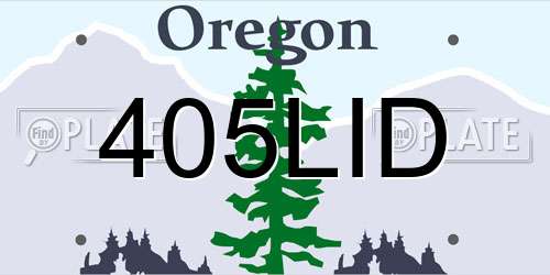 405LID Oregon License Plate