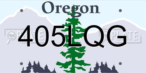 405LQG Oregon License Plate