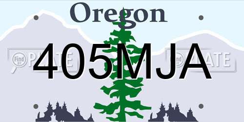 405MJA Oregon License Plate