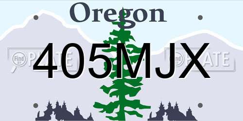 405MJX Oregon License Plate