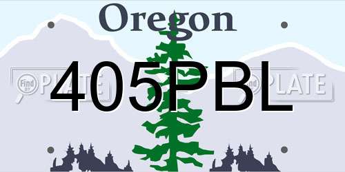 405PBL Oregon License Plate