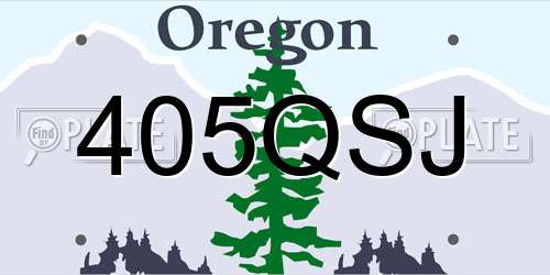 405QSJ Oregon License Plate