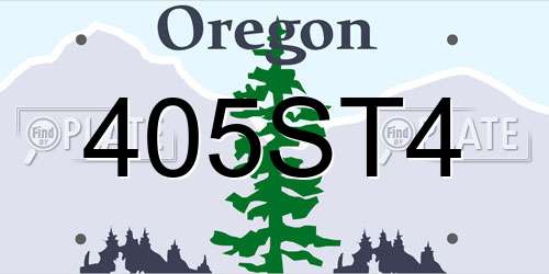 405ST4 Oregon License Plate