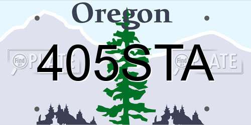 405STA Oregon License Plate
