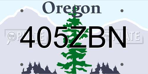 405ZBN Oregon License Plate