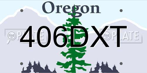 406DXT Oregon License Plate