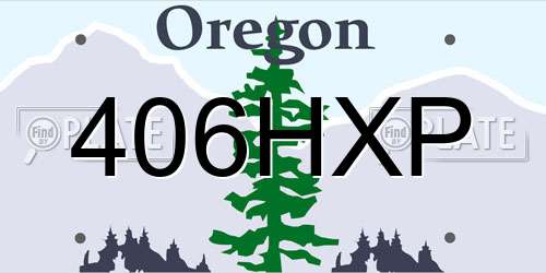 406HXP Oregon License Plate
