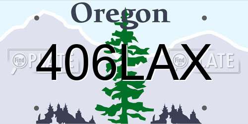 406LAX Oregon License Plate