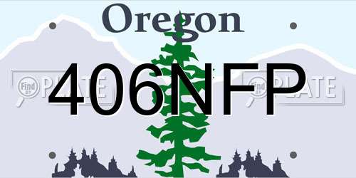406NFP Oregon License Plate
