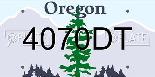 4070DT Oregon License Plate