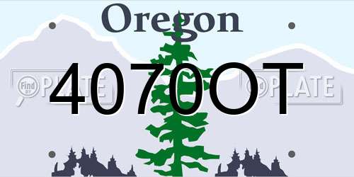 4070OT Oregon License Plate