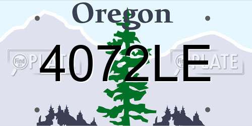 4072LE Oregon License Plate