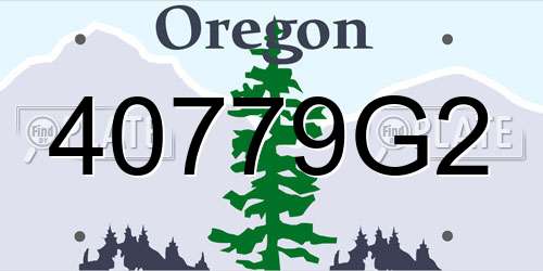 40779G2 Oregon License Plate
