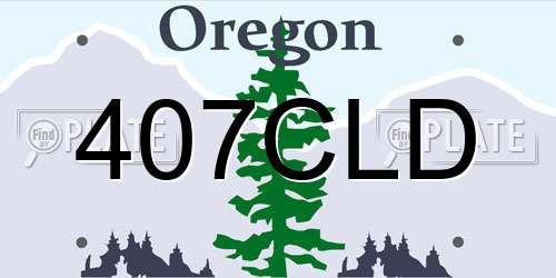 407CLD Oregon License Plate