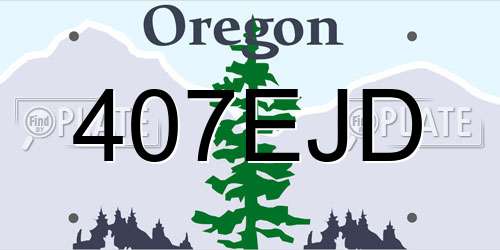 407EJD Oregon License Plate