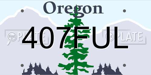 407FUL Oregon License Plate