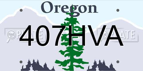 407HVA Oregon License Plate