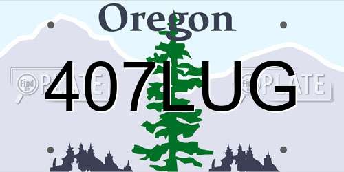 407LUG Oregon License Plate