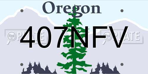 407NFV Oregon License Plate