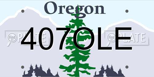 407OLE Oregon License Plate
