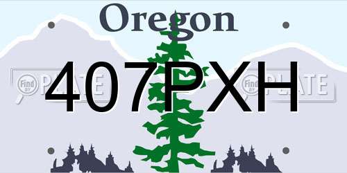 407PXH Oregon License Plate