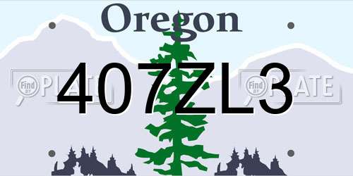 407ZL3 Oregon License Plate