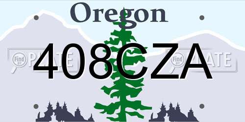408CZA Oregon License Plate
