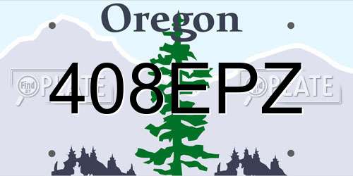 408EPZ Oregon License Plate