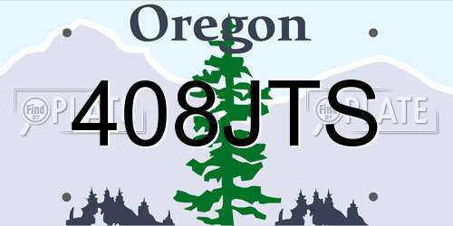 408JTS Oregon License Plate