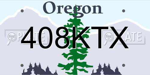 408KTX Oregon License Plate